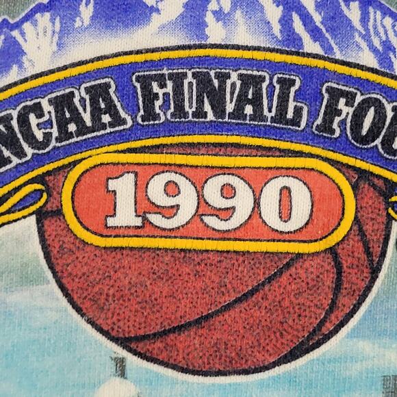 Vintage 1990 Denver Basketball Shirt S/M 20X27 Final-Four USA - Picture 11 of 13